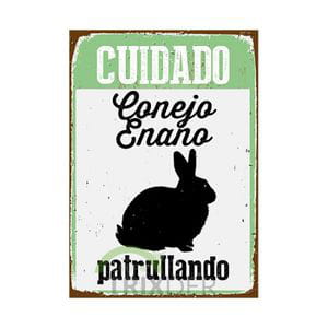 Cartel 'Conejo Enano Patrullando'