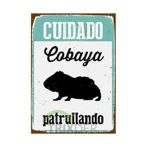 Cartel 'Cobaya Patrullando'