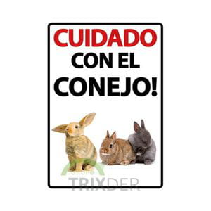 Cartel 'Cuidado con el Conejo'